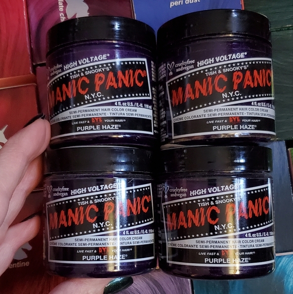 Manic PanicPurple Haze Semi Permanent Cream Hair Color Bundle of 4, New - Picture 6 of 8